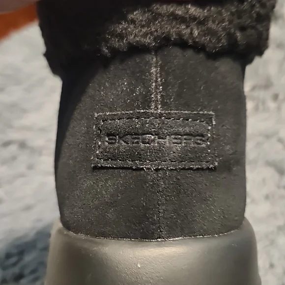 Skechers Black Winter Ankle Boots - Picture 2 of 5